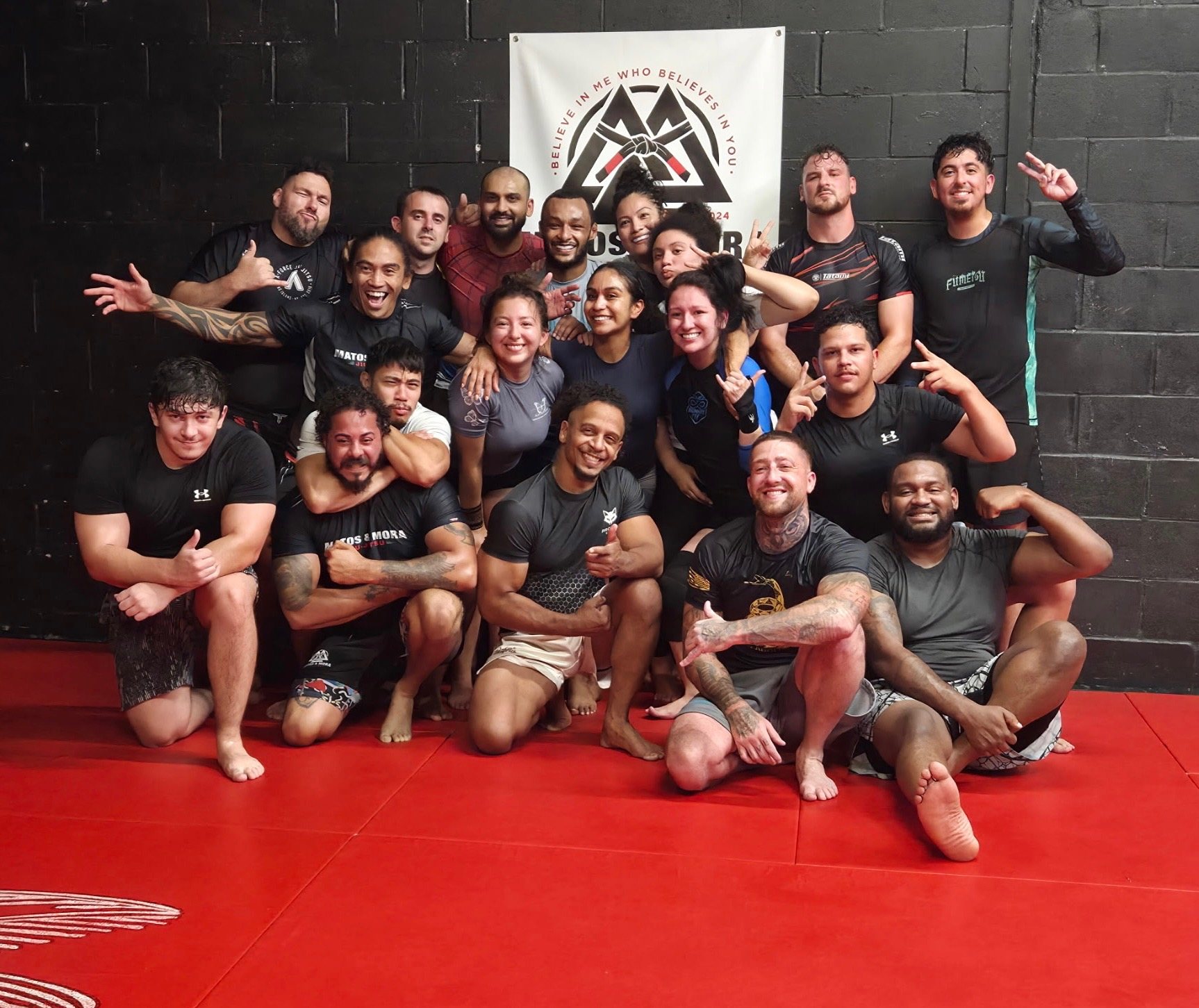 Matos & Mora Jiu-Jitsu students and coaches on the mats